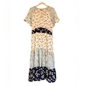 Hayden Los Angeles Blue and White Floral Midi/Maxi Dress